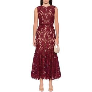 Linda Charm Womens  Embellished Midi Dress